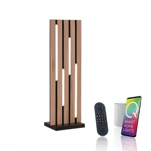 Stolní lampy dekorační - PN 4822-79 LED stolní lampa Q-AKUSTIK dřevo, přírodní Smarthome s aplikací CCT ZigBee 2700-5000K - PAUL NEUHAUS - foto 1