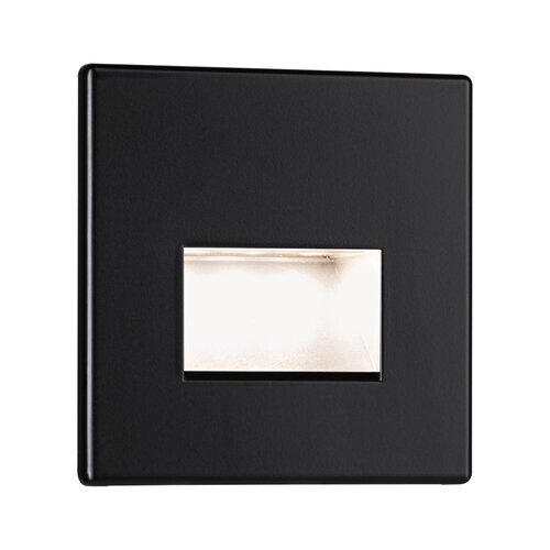 Zapuštěná - P 93094 LED vestavné svítidlo do zdi Edge Quadro hranaté 8x8cm 1,2W 230V 2700K černá mat - PAULMANN - foto 1