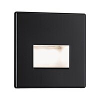Zapuštěná - P 93094 LED vestavné svítidlo do zdi Edge Quadro hranaté 8x8cm 1,2W 230V 2700K černá mat - PAULMANN