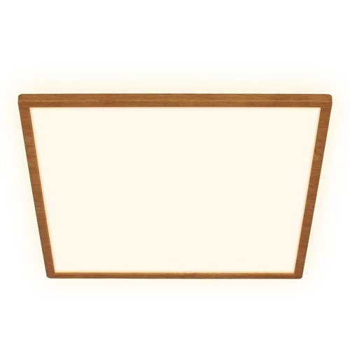 Hranatá - BRILO 7452314 Tava Wood LED stropní svítidlo, přímé a nepřímé osvětlení, ploché, imitace dřeva, 29x29 cm - BRILO - foto 1