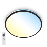 Kruhová - BRILO 3821015 BRILONER Pulup LED stropní svítidlo, stmívatelné, dálkový ovladač, CCT, černá 3821015