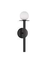 Dekorativní - NV 9043310 Nástěnné svítidlo PIELO černý kov opálové sklo G9 1x5W bez žárovky - NOVA LUCE