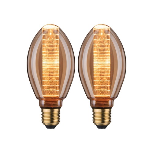 E27 - P 5073 Inner Glow Edition sada LED žárovka E27 230V 2x4W 1800K zlatá kroužky - PAULMANN - foto 1