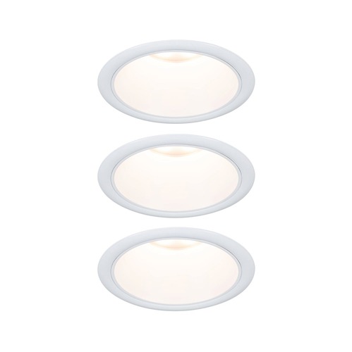 Koupelnová - P 94870 LED vestavné svítidlo 3-krokové-stmívatelné Cole Coin základní sada 3ks sada IP44 kruhové 88mm Coin 3x6W 230V 2700K bílá - PAULMANN - foto 1