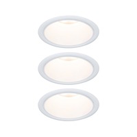 Koupelnová - P 94870 LED vestavné svítidlo 3-krokové-stmívatelné Cole Coin základní sada 3ks sada IP44 kruhové 88mm Coin 3x6W 230V 2700K bílá - PAULMANN