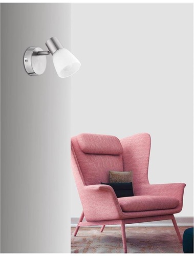 Bodová - NV 667001 Bodové svítidlo PUBLICO opálové sklo nikl satén kov E14 1x5W IP20 bez žárovky - NOVA LUCE - foto 1