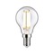 E14 - P 29197 Eco-Line Filament 230V LED kapka E14 82mm 2,5W 3000K čirá - PAULMANN
