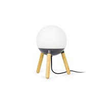 Stolní lampy dekorační - FARO 28379 MINE GLASS šedá stolní lampa - FARO