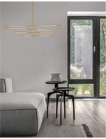 Dekorativní - NV 9180781 Závěsné svítidlo RACCIO zlatý kov a akryl LED 40W 230V 3000K IP20 stmívatelné - NOVA LUCE