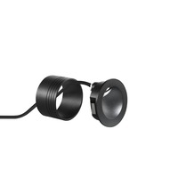 Zapuštěná - FAN INC-ONYX-R1C NERO Schodišťové světlo Onyx (kulaté, černá) LED 2 W, 420 lm, 3000 K, IP54, 7,4 x 4,8 cm - FANEUROPE