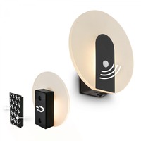 Nepřímé osvětlení - BRI 3889015 Taro nástěnné svítidlo - 2,5W, 100lm, bezdrátové, LED, s pohybové čidlo, černá - BRILONER