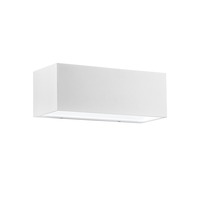 Nástěnná - FAN LED-W-TWIN-XL BCO Venkovní nástěnné svítidlo LED TWIN bílá hliník 35W 4440lm 4000K IP54 10,8x30x12 cm - FANEUROPE