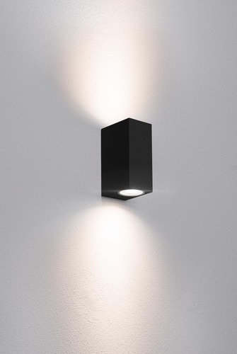Nástěnná - CEN AXO-2GU10SN Venkovní nástěnné svítidlo AXO 2XGU10 SQUARE černá - CENTURY - foto 1