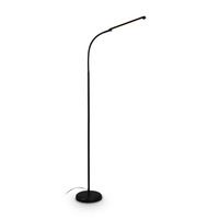 Stojací lampy - BRILO 1660015 Mura stojanová lampa - 6W, 600lm, LED, stmívatelné, dotykový vypínač, nastavitelné, černá - BRILO