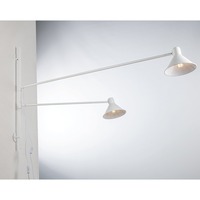 Bodová - FAN I-DUETTO-AP2-BCO Nástěnné svítidlo Duetto, nastavitelný, bílé, 2 x E27, 154 x 20,5 x 90 cm - FANEUROPE