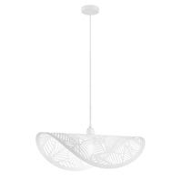 Dekorativní - FAN I-RHEI-LEAF-S60 Závěsné svítidlo Rhei‑Leaf bílé, 1xE27, 60 x 33 x 150 cm - FANEUROPE