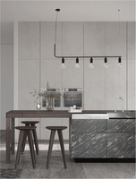 Podélná - NV 9536419 Závěsné svítidlo VEDA černý kov a čiré sklo G9 5x6W 230V IP20 bez žárovky - NOVA LUCE