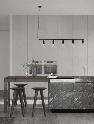 Podélná - NV 9536419 Závěsné svítidlo VEDA černý kov a čiré sklo G9 5x6W 230V IP20 bez žárovky - NOVA LUCE - foto 1