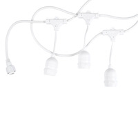LED venkovní světla - Bílá Venkovní String Light 10pc. 6M Závěsné zásuvky