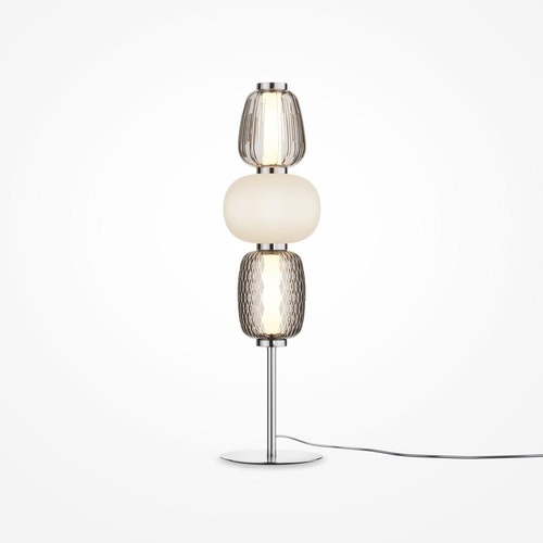 Stolní lampy dekorační - M MOD267TL-L28CH3K Stolní lampa Pattern 3000K 28W teplá bílá chrom kov sklo - MAYTONI - foto 1