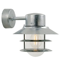 Nástěnná - NOR 25051031 Venkovní nástěnné svítidlo Blokhus 1x60W E27 galvanizovaná čirá - NORDLUX