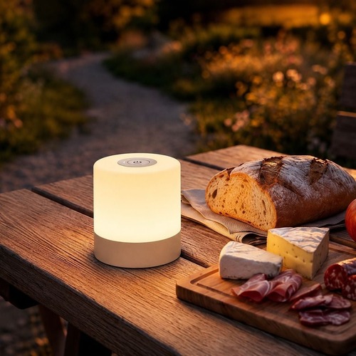 Na stůl - BRILO 7461014 LED nabíjecí stolní lampa, 7 cm, USB-C, 2W, 150lm, matný chrom - BRILO - foto 1