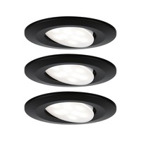 Koupelnová - P 99991 Vestavné svítidlo LED Calla IP65 kruhové 4.000K 3x6,5W černá mat výklopné - PAULMANN