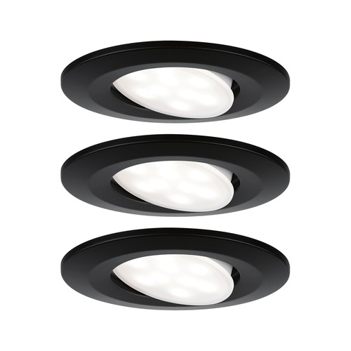 Koupelnová - P 99991 Vestavné svítidlo LED Calla IP65 kruhové 4.000K 3x6,5W černá mat výklopné - PAULMANN - foto 1