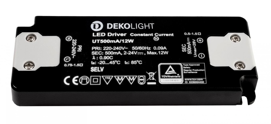 Stabilizovaný proud - IMPR 862225 Deko-Light LED-napájení FLAT, CC, UT500mA/12W konstantní proud 500 mA IP20 2-24V DC 1,00-12,00 W - foto 1
