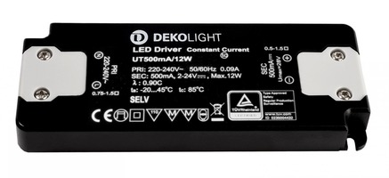 Stabilizovaný proud - IMPR 862225 Deko-Light LED-napájení FLAT, CC, UT500mA/12W konstantní proud 500 mA IP20 2-24V DC 1,00-12,00 W