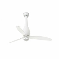 Ventilátory - FARO 32001-9 ETERFAN M LED, bílá/transparentní, stropní ventilátor s DC motorem - FARO