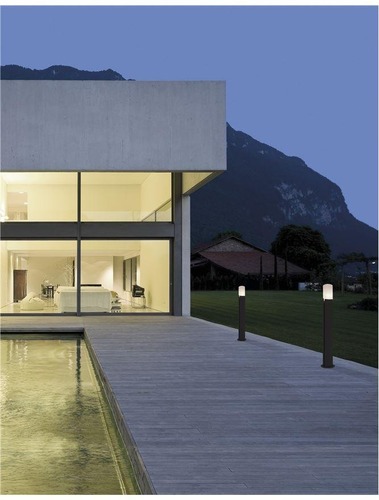 Sloupková - NV 9209212 Venkovní sloupkové svítidlo PYRO tmavě šedý hliník bílý akryl E27 1x12W 220-240V IP54 bez žárovky - NOVA LUCE - foto 1