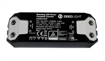 Stabilizovaný proud - IMPR 862203 Deko-Light LED-napájení BASIC, DIM, CC, D350012UF/12W konstantní proud 350 mA IP20 stmívatelné 18-35V DC 6,30-12,00 W - LIGHT IMPRESSIONS