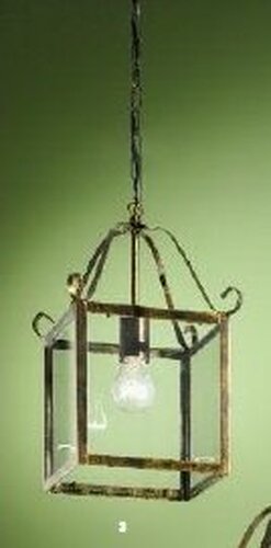 Hranatá - OR HL 6-1533/1 Závěsné svítidlo 1xE27 antik/zlato, 21,5x21,5cm, výška 39cm - ORION - foto 1