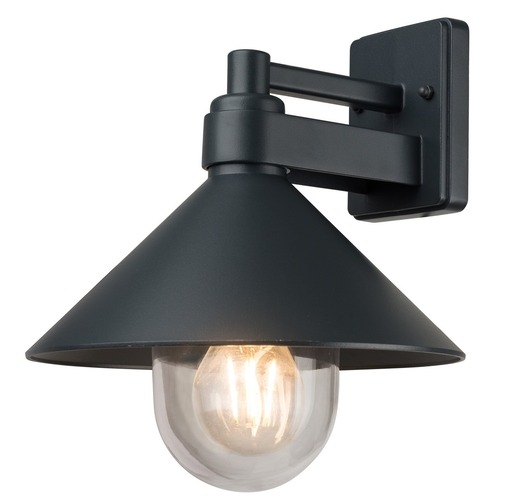 LED zahradní světla - Nástěnná lampa hliníková IP44 1x27 ČERNÁ TLO - foto 1