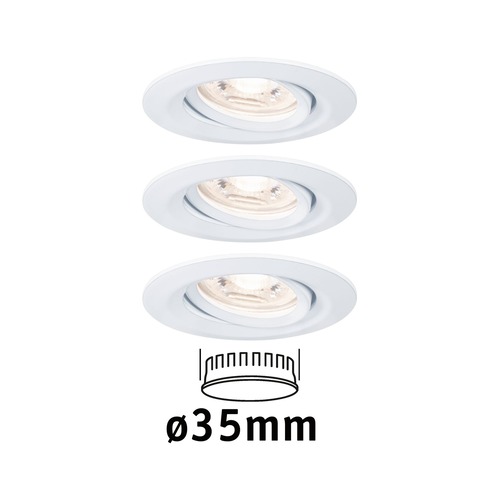 Koupelnová - P 94293 LED vestavné svítidlo Nova mini výklopné 3x4W 2.700K bílá mat 230V - PAULMANN - foto 1