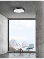 Kruhová - NV 8105611 Stropní svítidlo ALBI černý hliník a akryl LED 50W 230V 3000K IP20 stmívatelné - NOVA LUCE