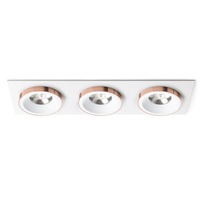 Hranatá - RED R13260 SHARM SQ III zápustná bílá měď 230V LED 3x10W 24° 3000K - RED - DESIGN RENDL