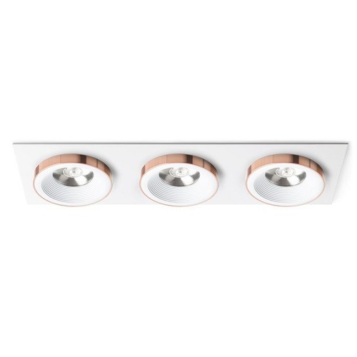 Hranatá - RED R13260 SHARM SQ III zápustná bílá měď 230V LED 3x10W 24° 3000K - RED - DESIGN RENDL - foto 1