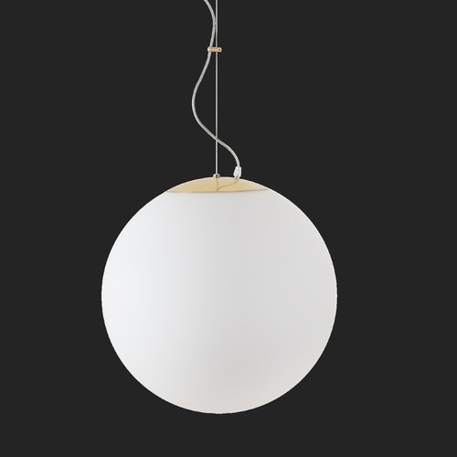 Nouzové osvětlení - OS ADR72599 ADRIA L4 HP závěsné skleněné svítidlo mosaz leštěná / bílá IP40 4000 K 58W LED nouzové kombinované 3 h (původní kód OS 72599) - OSMONT - foto 1