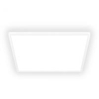Hranatá - BRILO 7535416 Tava LED stropní svítidlo, ploché, přímé a nepřímé osvětlení, 6000 lm, 45 W, bílé, 56x56 cm - BRILO