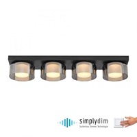 Podélná - PN 6164-18 RIKA LED stropní svítidlo 4 ramenné stmívatelné vypínačem SimplyDim 3000K - PAUL NEUHAUS