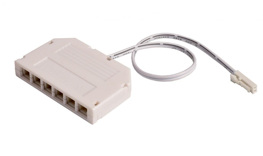 Patice a spojky - IMPR 940065 Deko-Light příslušenství - MINI-AMP 6-násobný rozbočovač (1x zástrčka, 6x zásuvka) 20cm, 12V/24V, max 3A, IP20 - LIGHT IMPRESSIONS - foto 1