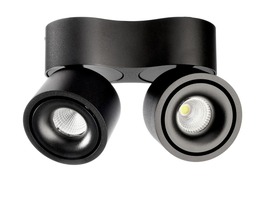 Bodová - IMPR 348177 Deko-Light stropní přisazené svítidlo Uni II Mini Double 220-240V AC/50-60Hz 15,00 W 3000 K 980 lm 160 mm tmavě černá RAL 9005