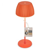 Stolní lampy dekorační - BRILO 7553012 Nabíjecí stolní lampa Riffle - 36,5 cm, 2W, 200lm, IP44, bezdrátová, LED, stmívatelná, dotykový vypínač, oranžová - BRILO