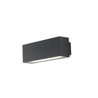 Nástěnná - FAN LED-W-AGERA-180 Venkovní nástěnné svítidlo LED AGERA černá hliník 2x6 W 1380 lm 3000/4000 K IP54 7 x 18 x 6,5 - FANEUROPE