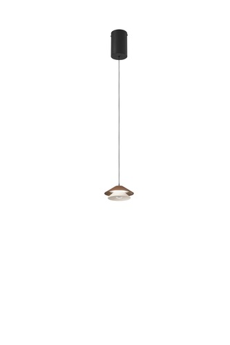 Kónická - FAN LED-ATREO-S13-MAR Závěsné LED svítidlo Atreo hnědo-béžový kov/hliník 6W 3000K průměr 13 x 200 cm - FANEUROPE - foto 1