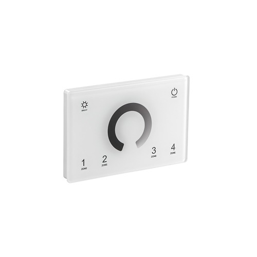 Ovladače - FAN RF-DMXPAD-1CH Nástěnný ovladač RF 2,4 GHz, 4 zóny 1 kanál, 230 V, připojitelný DMX512, 12 x 8 x 3,7 cm - FANEUROPE - foto 1