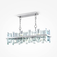 Dekorativní - M MOD201PL-08N Závěsné svítidlo Cerezo 8x40W průhledné sklo nikl kov designové - MAYTONI