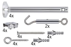 Lanka a příslušenství - P 17834 Lankový systém Light&Easy montážní upínací set 4ks 165mm chrom k - PAULMANN